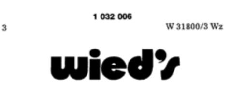 wied`s Logo (DPMA, 17.09.1981)