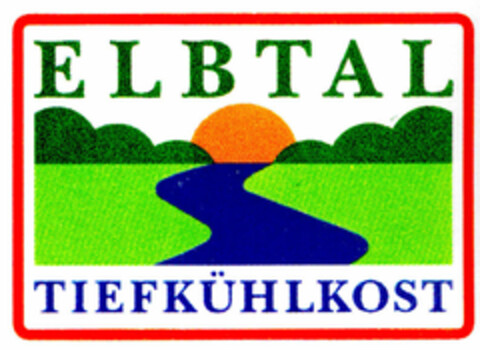 ELBTAL TIEFKÜHLKOST Logo (DPMA, 09.08.1990)