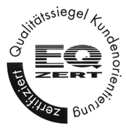 EQ ZERT Qualitätssiegel Kundenorientierung zertifiziert Logo (DPMA, 21.04.2015)