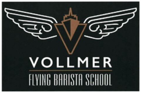 VOLLMER FLYING BARISTA SCHOOL Logo (DPMA, 20.08.2018)