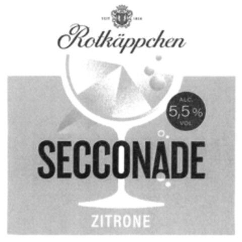 Rotkäppchen SECCONADE ZITRONE ALC. 5,5 % VOL Logo (DPMA, 11/21/2024)