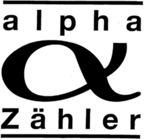 alpha Zähler Logo (DPMA, 13.02.1996)