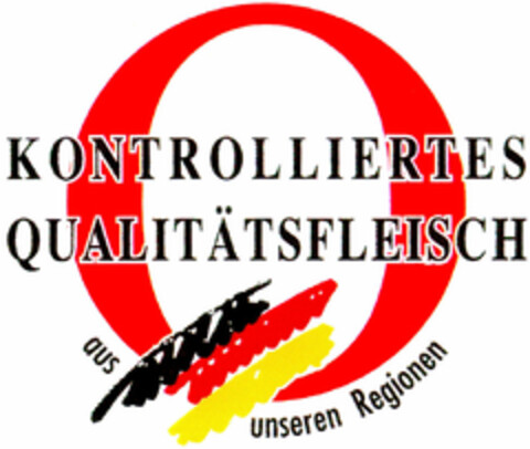 KONTROLLIERTES QUALITÄTSFLEISCH aus unseren Regionen Logo (DPMA, 30.03.1996)