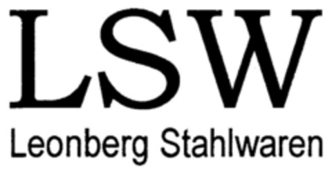 LSW Leonberg Stahlwaren Logo (DPMA, 02/01/1998)