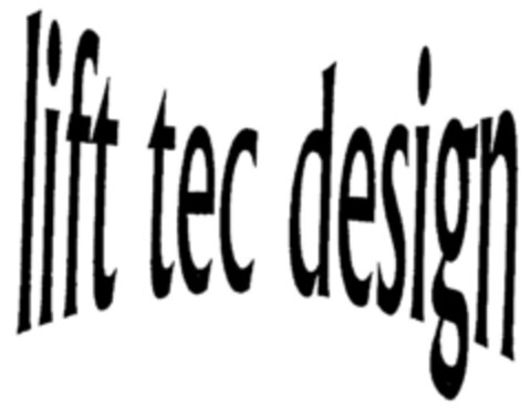 lift tec design Logo (DPMA, 16.05.1998)