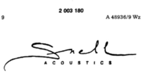 Snell ACOUSTICS Logo (DPMA, 05.10.1990)