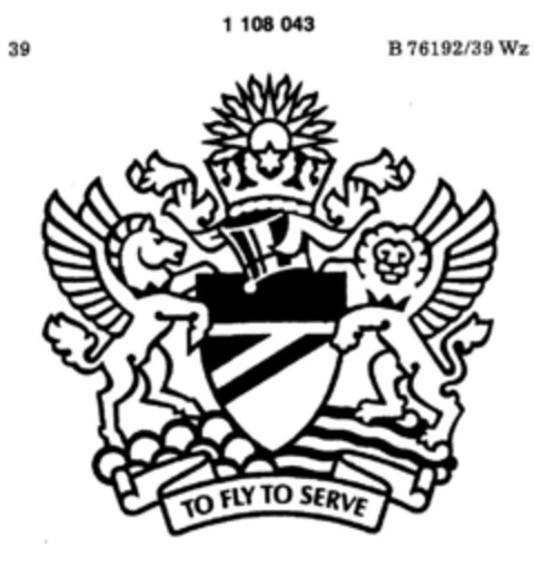 TO FLY TO SERVE Logo (DPMA, 28.01.1985)