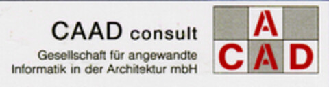 CAAD consult Gesellschaft für angewandte Informatik in der Architektur mbH Logo (DPMA, 09/20/1989)