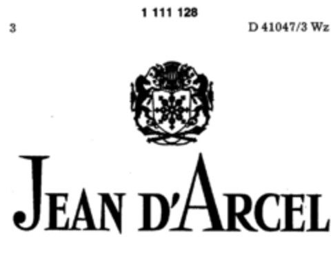 JEAN D`ARCEL Logo (DPMA, 07.06.1985)