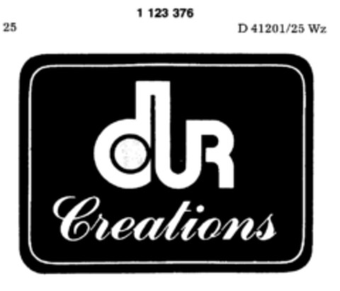 dUR Creations Logo (DPMA, 07/12/1985)