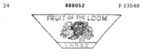 FRUIT OF THE LOOM   LARGE Logo (DPMA, 01/28/1963)