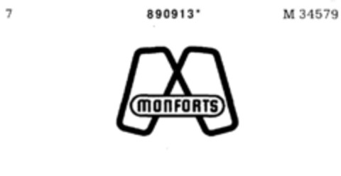 MONFORTS Logo (DPMA, 05.08.1971)