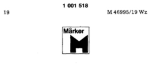 MÄRKER M Logo (DPMA, 07.07.1979)