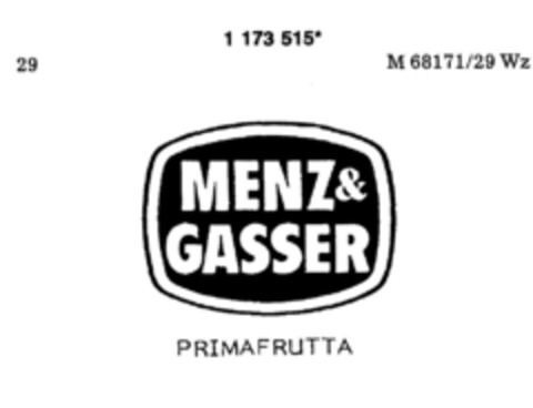 MENZ & GASSER Logo (DPMA, 18.09.1990)