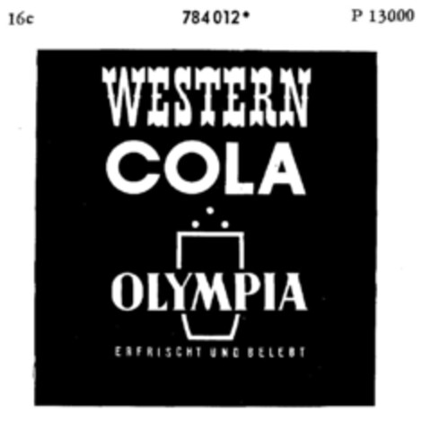 WESTERN COLA OLYMPIA Logo (DPMA, 23.12.1963)