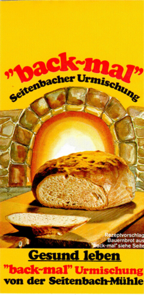 back-mal Seitenbacher Urmischung Logo (DPMA, 01/23/1979)