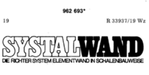 SYSTAL WAND Logo (DPMA, 03/17/1977)