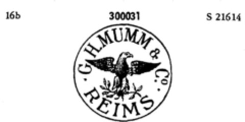 G.H. MUMM & Co.  REIMS Logo (DPMA, 03/27/1922)