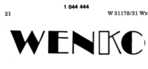 WENKO Logo (DPMA, 20.12.1980)