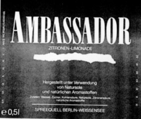 AMBASSADOR Logo (DPMA, 09.07.1990)