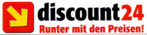 discount24 Runter mit den Preisen! Logo (DPMA, 11/21/2001)