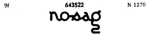 nosag Logo (DPMA, 22.08.1951)