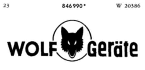 WOLF Geräte Logo (DPMA, 06.04.1968)