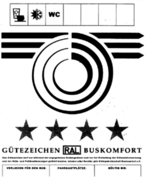 GÜTEZEICHEN RAL BUSKOMFORT Logo (DPMA, 25.06.2001)