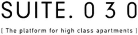 SUITE. 030 [The platform for high class apartments] Logo (DPMA, 05.04.2013)