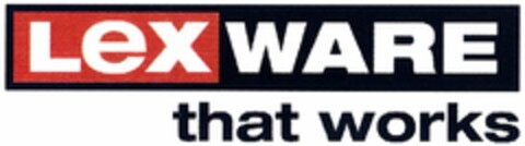 LeX WARE that works Logo (DPMA, 22.04.2004)