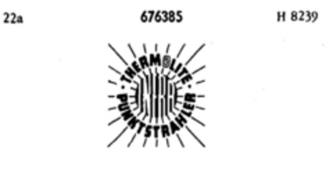 THERMOLITE   PUNKTSTRAHLER Logo (DPMA, 05/19/1954)