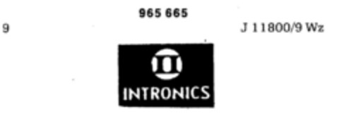 INTRONICS Logo (DPMA, 23.12.1974)