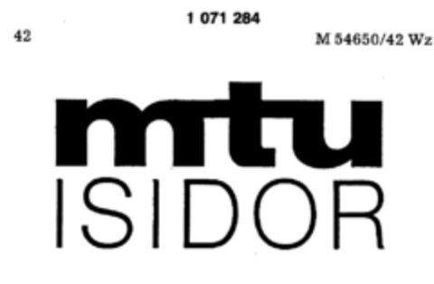 mtu ISIDOR Logo (DPMA, 04/18/1984)