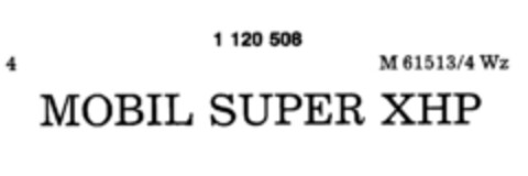 MOBIL SUPER XHP Logo (DPMA, 01.10.1987)