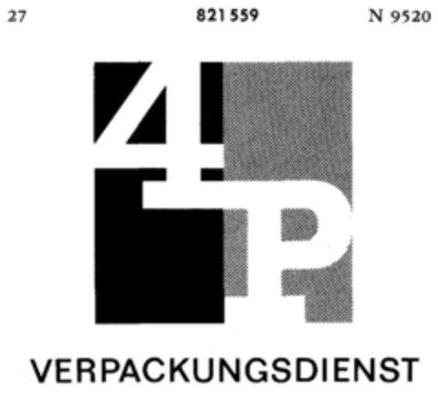 4 P VERPACKUNGSDIENST Logo (DPMA, 23.06.1965)