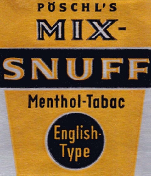 PÖSCHL`S MIX-SNUFF Logo (DPMA, 04.01.1974)