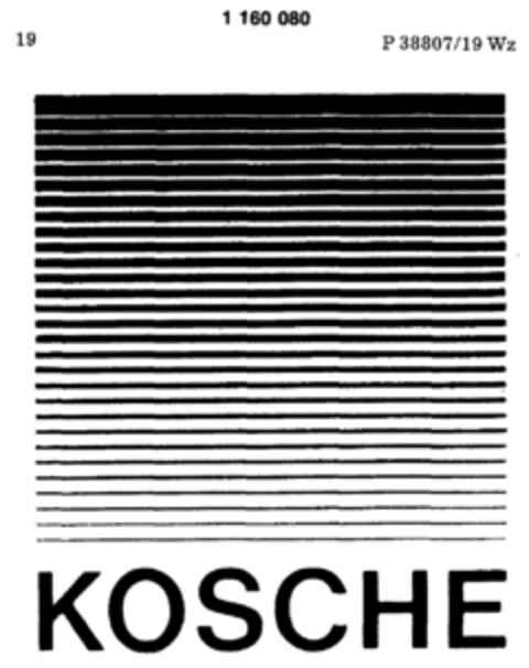 KOSCHE Logo (DPMA, 17.11.1989)