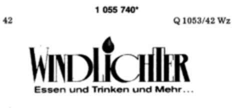 WINDLICHTER Essen und Trinken und Mehr... Logo (DPMA, 15.09.1983)