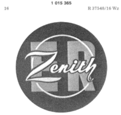 ER Zenith Logo (DPMA, 02/29/1980)