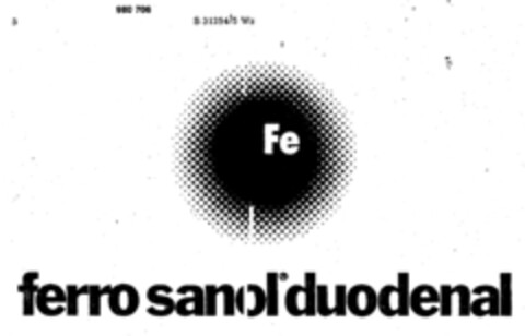 ferro sanol duodenal Logo (DPMA, 22.08.1977)