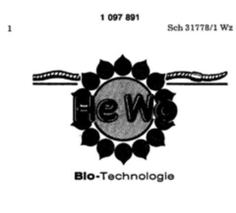HE WO BIO-Technologie Logo (DPMA, 05/30/1985)