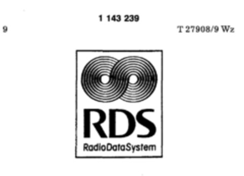 RDS RadioDataSystem Logo (DPMA, 08/05/1988)