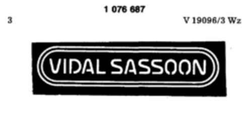 VIDAL SASSOON Logo (DPMA, 20.09.1984)