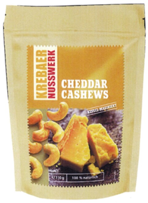 KREBAER NUSSWERK CHEDDAR CASHEWS Logo (DPMA, 27.01.2011)