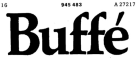 Buffé Logo (DPMA, 22.07.1975)