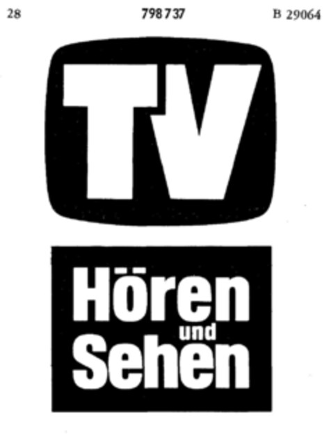 TV Hören und Sehen Logo (DPMA, 20.04.1963)