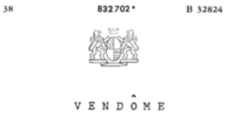 VENDOME Logo (DPMA, 12/17/1964)