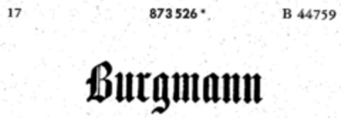 Burgmann Logo (DPMA, 22.07.1970)