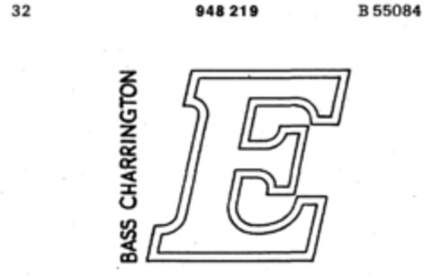 BASS CHARRINGTON  E Logo (DPMA, 23.10.1975)