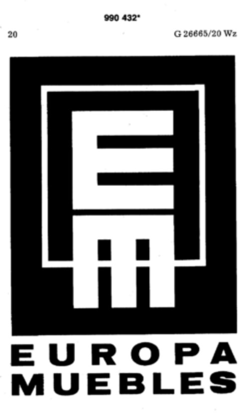 EM EUROPA MUEBLES Logo (DPMA, 17.03.1979)